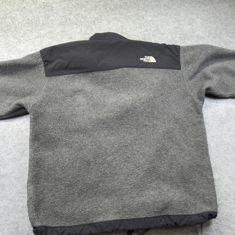 The North Face Denali Fleece Jacket Youth L Gray Black Good Polartec Full Zip
